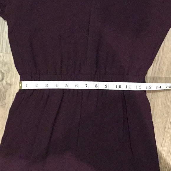 MASSIMO DUTTI Romper Overall Jumpsuit in Plum Purple size 4 - EUC - Picture 12 of 12